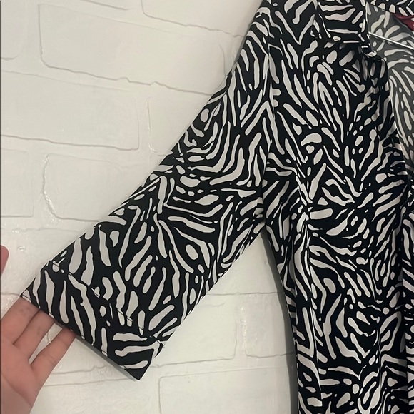 MERONA Womens Dress Black and White Patterned Dress Office Professional Medium - Picture 2 of 5